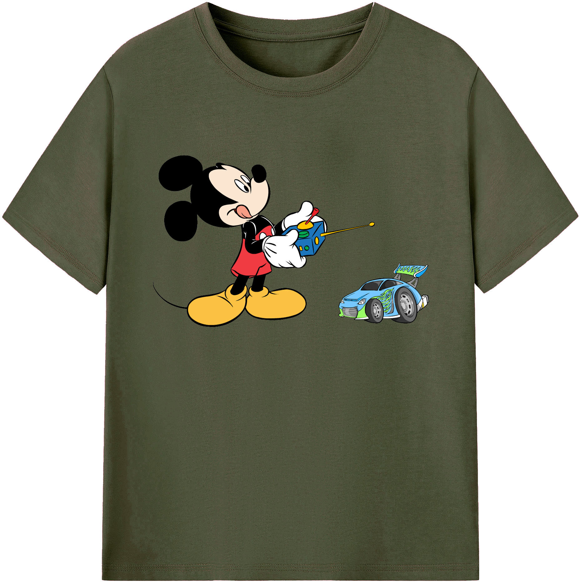 ミッキーマウス Mickey Mouse 綿100％ メンズ半袖Tシャツ｜肌触りやわらか＆通気性